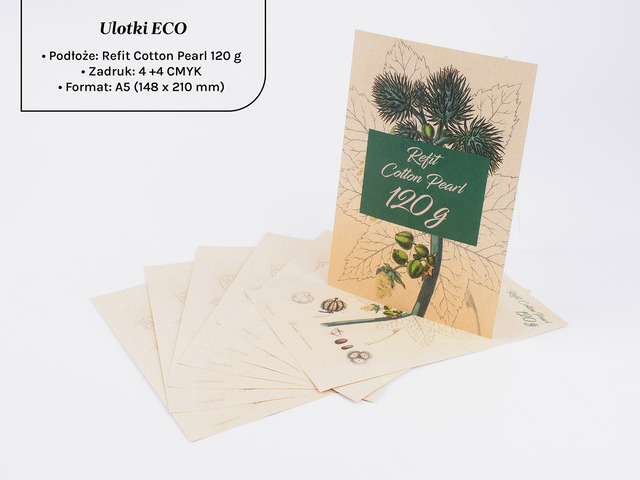 Ulotki Eco na papierze Refit Cotton Pearl 120 g