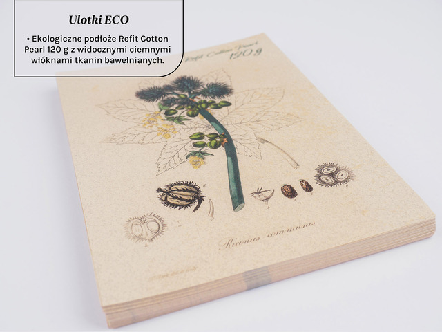 Ulotki Eco A5 na bawełnianym papierze ekologicznym