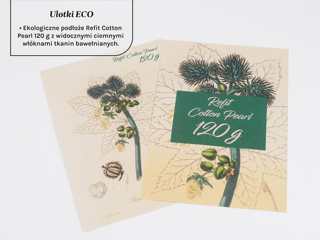 Ulotka Eco w formacie A4 na bawełnianym papierze ekologicznym