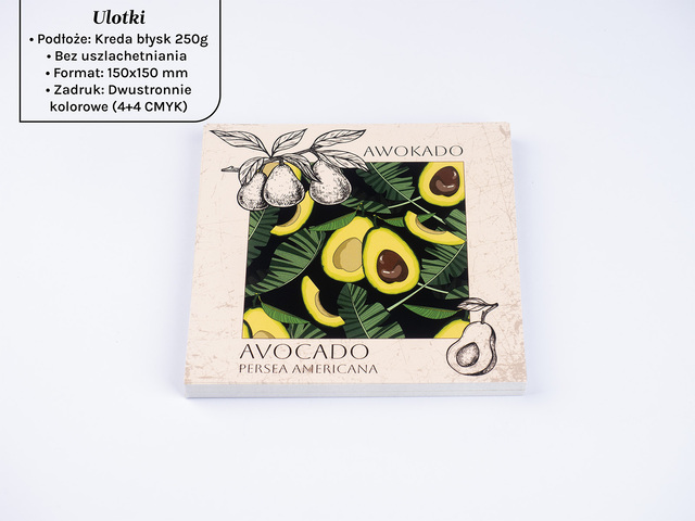 Wytrzymałe ulotki reklamowe na papierze kreda błysk 250g