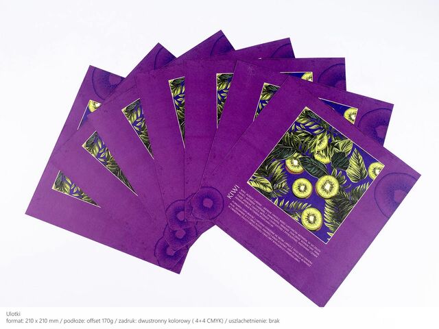 Ulotki reklamowe na papierze offsetowym 170g