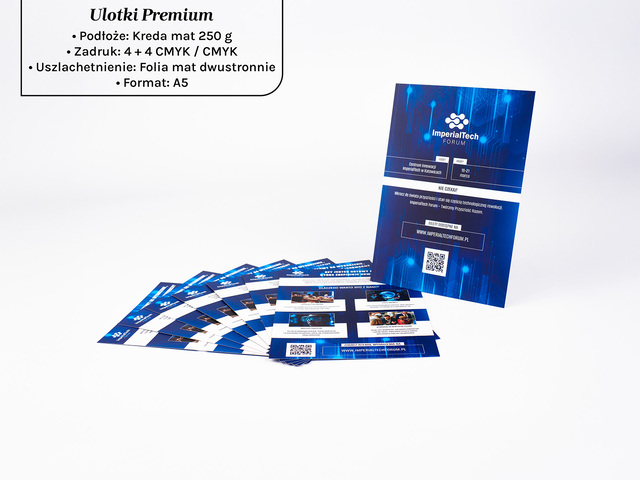 Druk ulotek premium na grubym matowym papierze