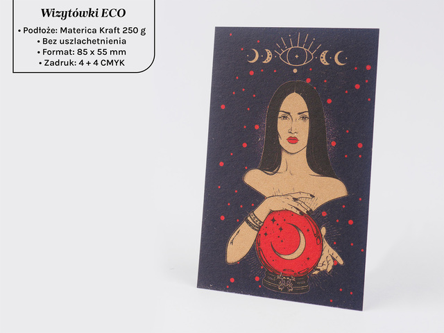 Wizytówki ECO na papierze Materica Kraft 250g