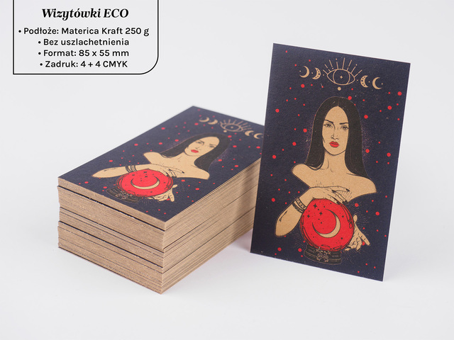 Wizytówki ECO na papierze Materica Kraft 250g