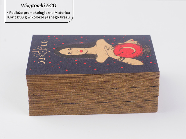 ECO wizytówki na papierze z recyklingu