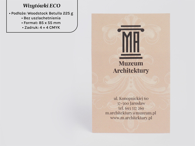 Wizytówki ECO na papierze Woodstock Betulla 225g