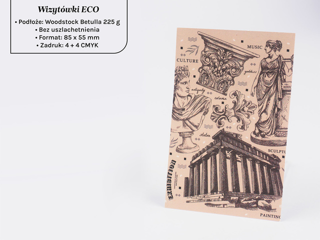 Wizytówki ECO na papierze Woodstock Betulla 225g