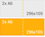 format 296x105 mm